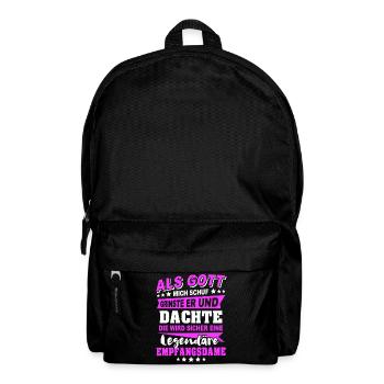 Receptionist Sayings - Backpack - black - Front
