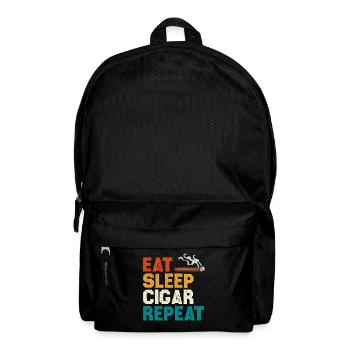 Eat Sleep Cigar Repeat Tee - Rucksack - Schwarz - Vorne