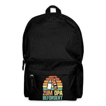 Zum Opa Befördert Retro Großvater Pops Großeltern - Rucksack - Schwarz - Vorne