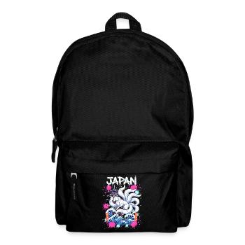 Kitsune Japan Pagode – Anime Fuchsgeist  - Rucksack - Schwarz - Vorne