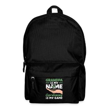 Grand-père est mon nom, jardinage, mon jeu - Sac à dos - noir - Devant