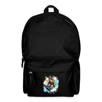 Husky Hund Snowboard - Rucksack - Schwarz - Vorne
