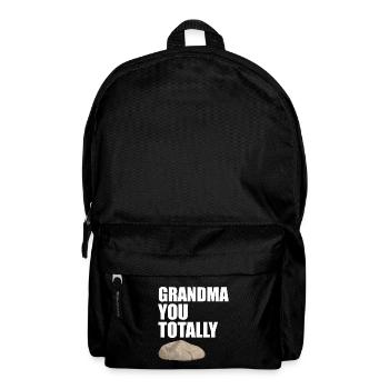Oma Du bist total cool, lustiges Wortspiel-Design - Rucksack - Schwarz - Vorne