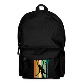 Hockey sur gazon féminin rétro vintage - Sac à dos - noir - Devant