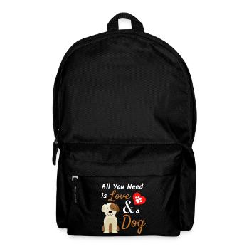 All You Need Is Love And A Dog Cute Pet Quote - Backpack - black - Front