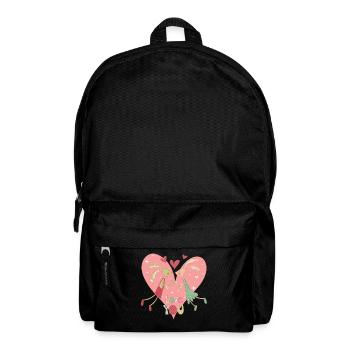 Cute bunny couple love illustration - Backpack - black - Front