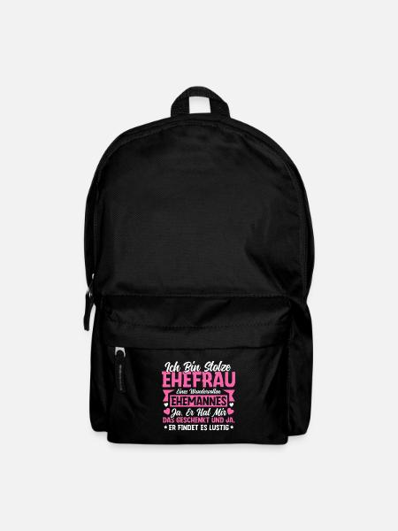 Proud Wife - Ironic Valentine's Day Gift - Backpack - black
