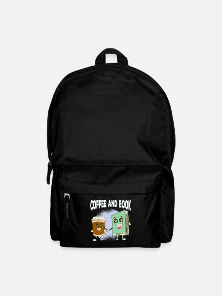 Kaffee trifft Buchfreundschaft - Rucksack - Schwarz