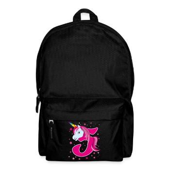 Einhorn,  5 Jahre alt, 5. Geburtstag, Kind - Rucksack - Schwarz - Vorne