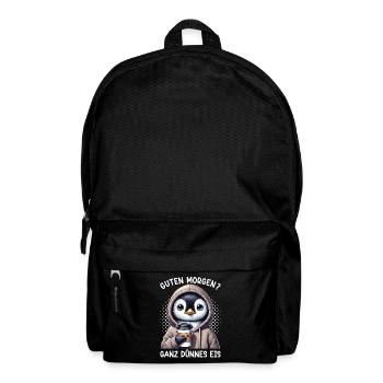 Guten Morgen Ganz Dünnes Eis Pinguin Schlafmützen - Backpack - black - Front