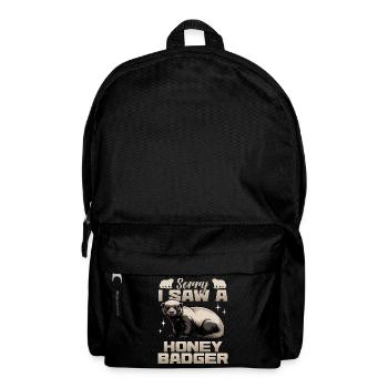 Funny Honey Badger - Rucksack - Schwarz - Vorne