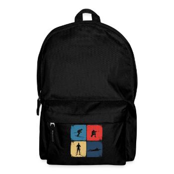 Biathlon Ski Shoot Repeat Design Wintersport - Rucksack - Schwarz - Vorne