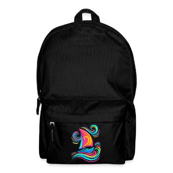 Segelboot - Rucksack - Schwarz - Vorne