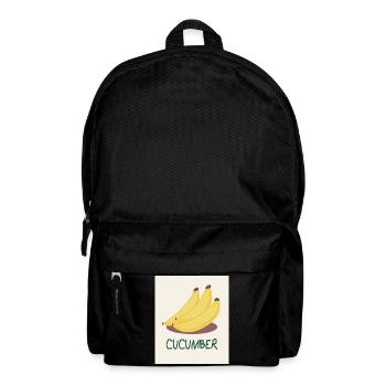 Cucumber Banana – Funny Pun Design - Backpack - black - Front