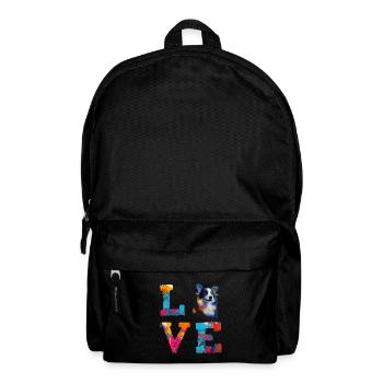 Cardigan Welsh Corgi Love Colourful Dog Art - Backpack - black - Front