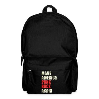 Punk Rock Revival Typo Print - Backpack - black - Front