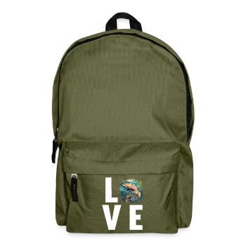 Lachse Lachs - Rucksack - Olivgrün - Vorne