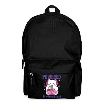 Powered By K-Pop And Ramen Kpop Korean Music Anime - Backpack - black - Front