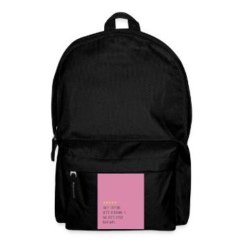 Gutes Essen Spruch Pink Design - Rucksack - Schwarz - Vorne