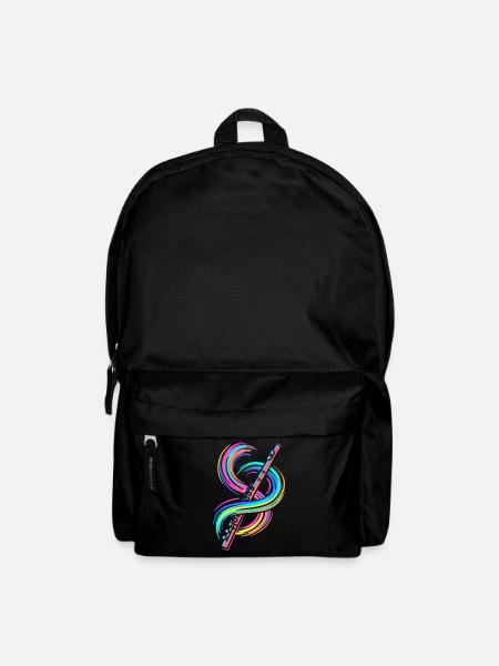 Bunte Flöte - Rucksack - Schwarz
