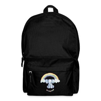 Aquarell Elefant unterm Regenbogen für Kinder - Rucksack - Schwarz - Vorne