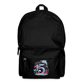 Ich Bin 5 Meerjungfrauen Mädchen 5. Geburtstag - Rucksack - Schwarz - Vorne