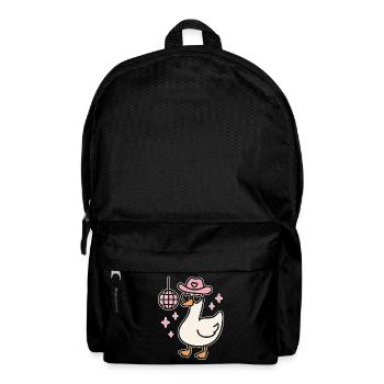 Kawaii Disco Ente mit Herzbrille - Rucksack - Schwarz - Vorne