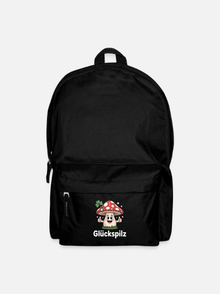 Glückspilz Lustiger Süßer Glückspilz Cartoon - Rucksack - Schwarz
