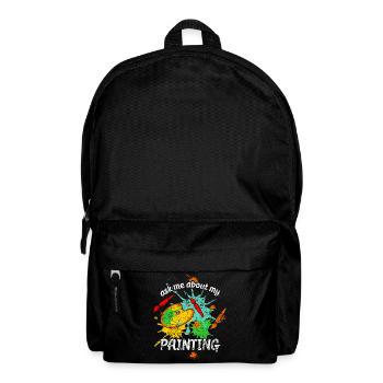 Conception de peinture, de pinceau et de palette pour peintre - Sac à dos - noir - Devant