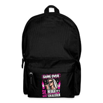 Enterrement de vie de garçon T-shirt des femmes Enterrement de vie de jeune fille - Sac à dos - noir - Devant