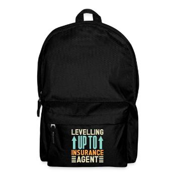 Insurance Agent Levelling Up To Funny Insurance - Rucksack - Schwarz - Vorne