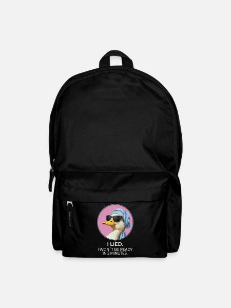 I Lied Duck – Lustiges Statement Design - Rucksack - Schwarz