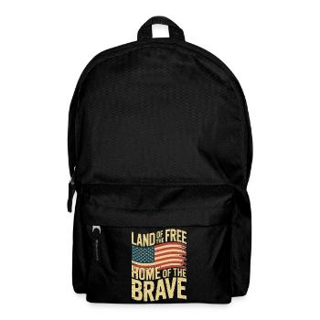 Land of the Free - USA Vintage Flag - Backpack - black - Front