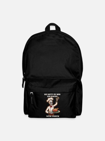 Skeleton Chef Be nice to me I cook food - Backpack - black