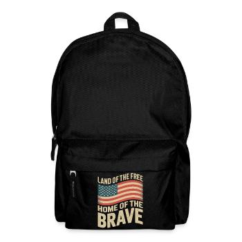 Land of the Free - USA Vintage Flag - Backpack - black - Front