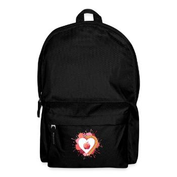 Herz Bleistift Apfel Motiv Für Lehrer - Rucksack - Schwarz - Vorne