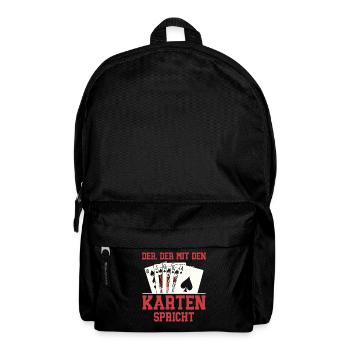 Lustiges Poker Shirt - Rucksack - Schwarz - Vorne