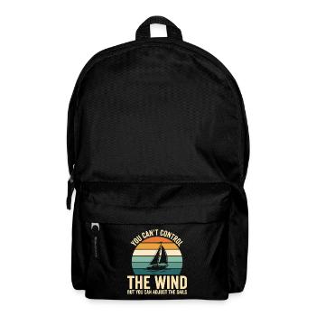 You Can't Control The Wind Segelboot - Rucksack - Schwarz - Vorne