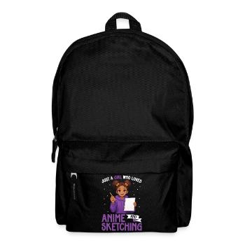 Juste une fille qui adore l’anime et dessine de l’afro - Sac à dos - noir - Devant