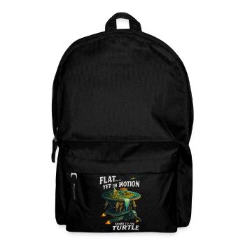 Flat Yet In Motion Thanks To The Turtle Fantasy  - Backpack - black - Front