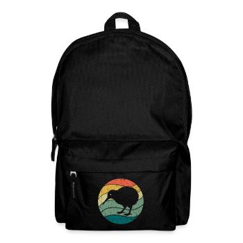 New Zealand Cute Kiwi Bird Retro Vintage - Backpack - black - Front