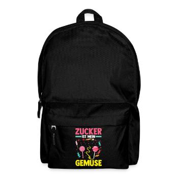 Süschigkeiten Naschkatze Süßes Mädchen - Rucksack - Schwarz - Vorne