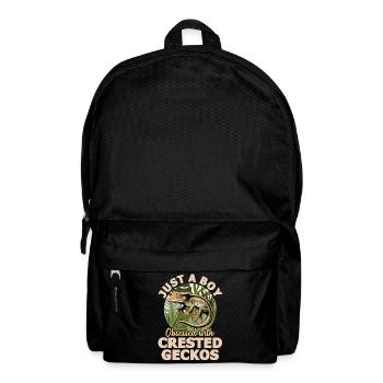 Funny Reptile Crested Gecko - Backpack - black - Front