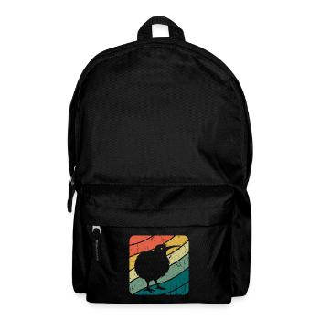 New Zealand Cute Kiwi Bird Retro Vintage NZ - Backpack - black - Front