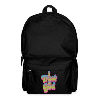 I Trust In God - Glaube Design - Rucksack - Schwarz - Vorne
