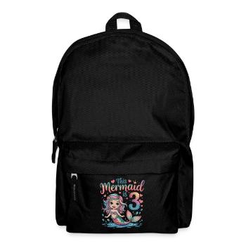 Mermaid 3rd Birthday 3 Years - Backpack - black - Front