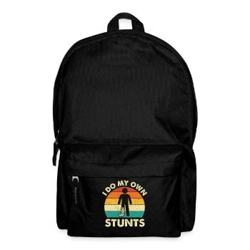 I Do My Own Stunts Funny Leg Injury Recovery - Backpack - black - Front