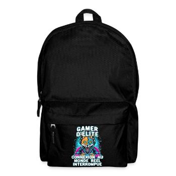 Gamer d'élite humour jeu vidéo gaming geek console - Sac à dos - noir - Devant