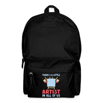 Artist Painter Graphic Little Artist In All Of Us - Backpack - black - Front