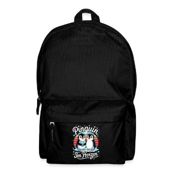  Pinguin Im Herzen Süße Pinguin Liebe Für Pinguin - Rucksack - Schwarz - Vorne